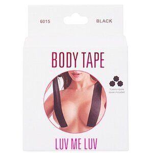 LUV ME LUV Body Tape with Nipple Covers – Black
